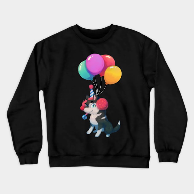 Husklown Crewneck Sweatshirt by ginaromoart